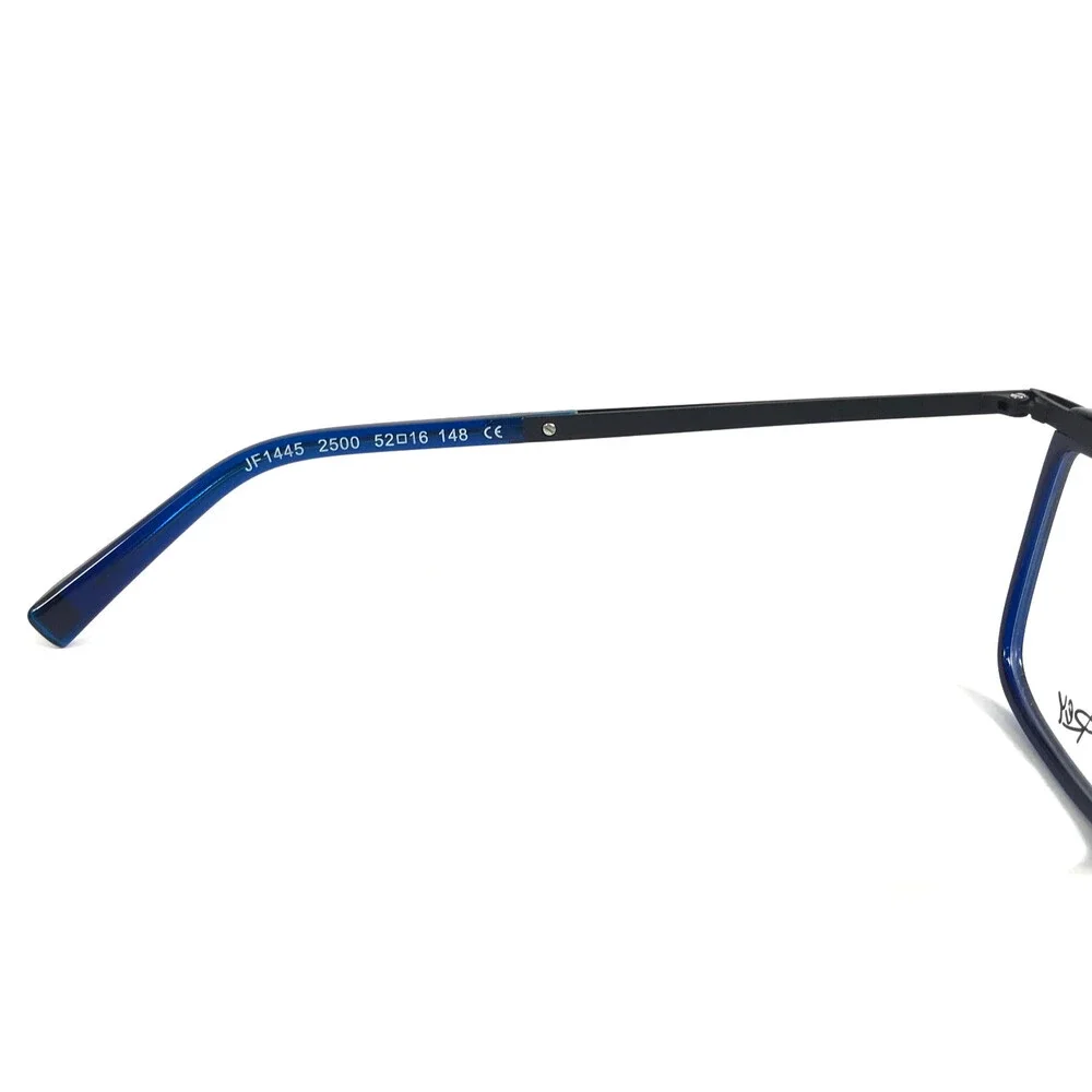 J.F. Rey Eyeglasses Frames JF1445 2500 Blue Black Matte Satin Square 52-16-148
